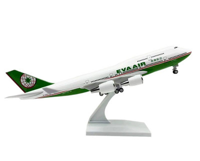 30CM EVA AIR BOEING 747-400 Passenger Plane Landing Gear  Resin Aircraft Model