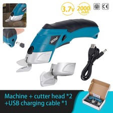 Cordless Electric Scissors Battery Operated For Fabric Leather Cardboard 2 Blade