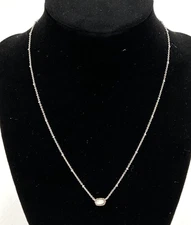 Kendra Scott Mini Elisa Silver Satellite Short Pendant Necklace NWT