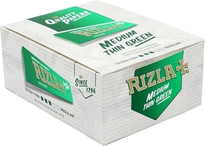 Rizla King Size Papiere Green Box volle Kiste mit 50 Heften