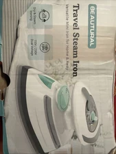 BEAUTURAL Mini Travel Steam Iron Clothes Dual Voltage 1-MR08US04 - White