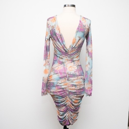 Rotate. NWOT. Ulla Ruched Long Sleeve Dress - Picture 4 of 14