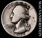 1942-D Washington Quarter- Silver- Scarce Better Date- No Reserve #L5412