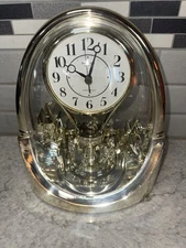 Rhythm Quartz Clock Rotating Pendulum Musical Disney Castle It's A Small World