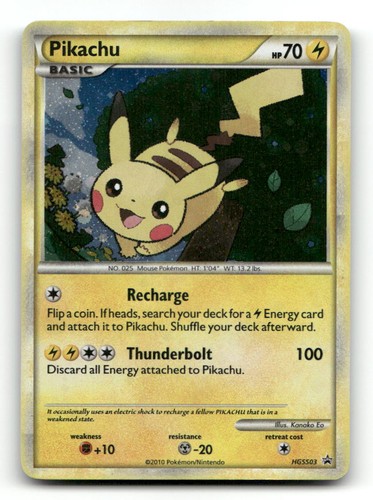 Pikachu HGSS03 Promo HGSS Black Star Promos Pokemon MP