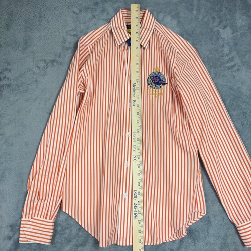 Camisa de vela Ralph Lauren a rayas rojas RLC Yachting Association RLYC talla 6 - Imagen 8 de 12