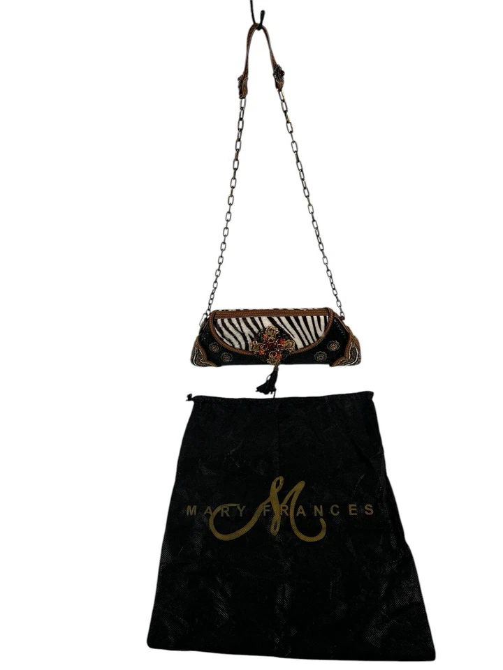 Mary Frances Beaded Zebra Handbag With Bag - Image 3 of 4