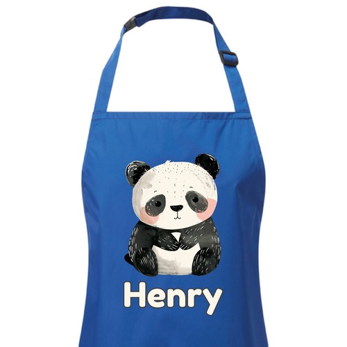 Personalised Any Name Panda Waterproof Kids Apron. Craft Bake Cook. Boy Girl - Picture 8 of 12