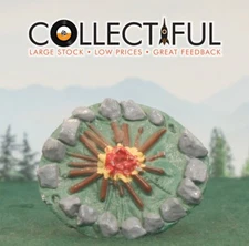 TROPHY - CAMP FIRE DIORAMA / SCENE PART - ZULU, INDIAN ETC BRITAINS SIZE🔥895