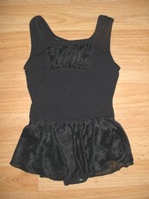 Girls Gymnastics-Dance-Tumbling-Skating Skate Costume-Glitter Skirt-Dress-XS-4-5