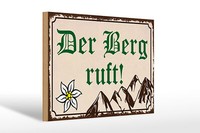 Holzschild Spruch 30X20 Cm Der Berg Ruft Holz Wanddeko Deko Schild Wooden Sign