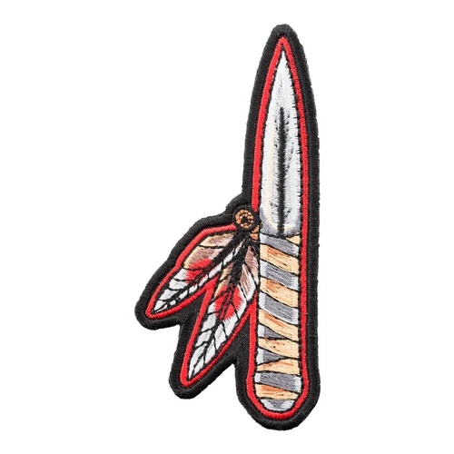 Indian Dagger With Feathers Patch, Native American Patches - Picture 1 of 4