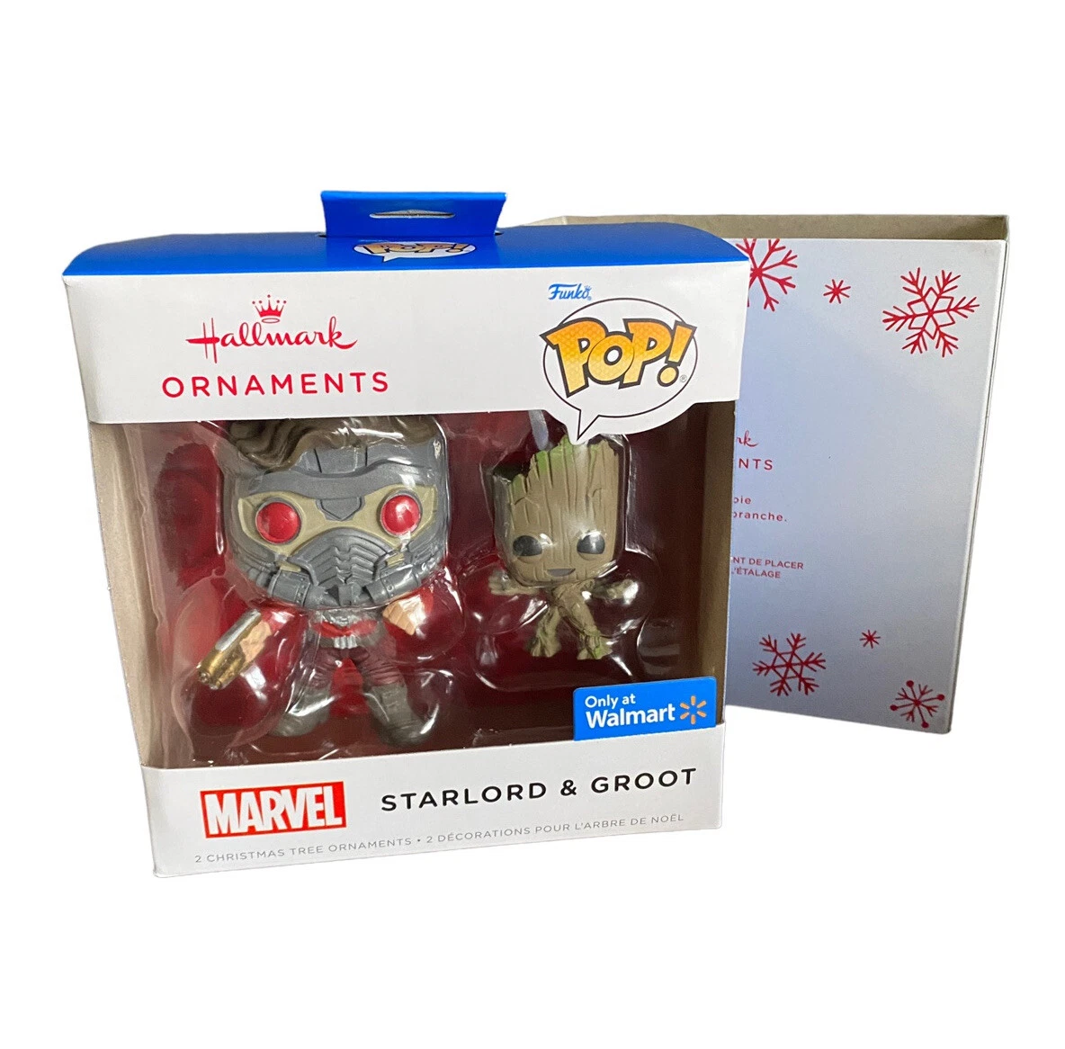 Funko Pop Hallmark Ornament Starlord Groot 2022 Walmart Christmas Marvel  New