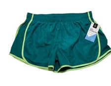 New Members Mark Womens Cabo Blue Jade Active Lined Running Shorts Size L