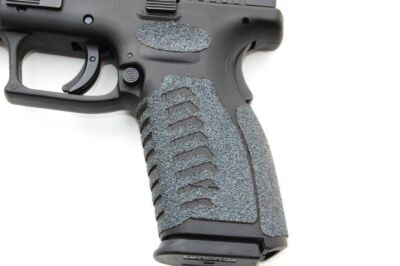 Powder River Precision X-Treme Grip XDM Gray Text.  Rubber 45 cal COMPACT 3.8''