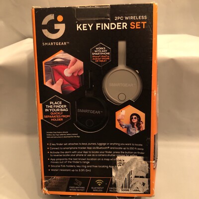 2piece Wireless Tracker Tags By Smartgear New Unopened Box iPhone Or Android