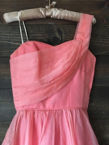 Vintage 50s coral party dress new look true vintage vlv party dress prom - Picture 9 of 12