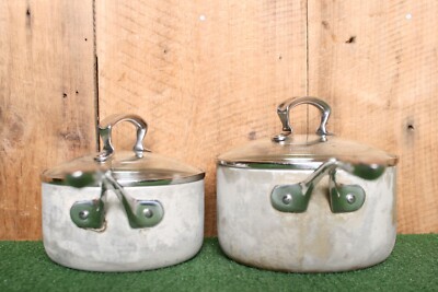 2 Pc. Lot ARTISAN PROFESSIONAL COOKWARE Stainless Steel 1.5 & 2.5 qt. Sauce Pans