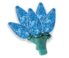 Blue LED C6 String Light Set 60 Lights 18.3ft. Total Length