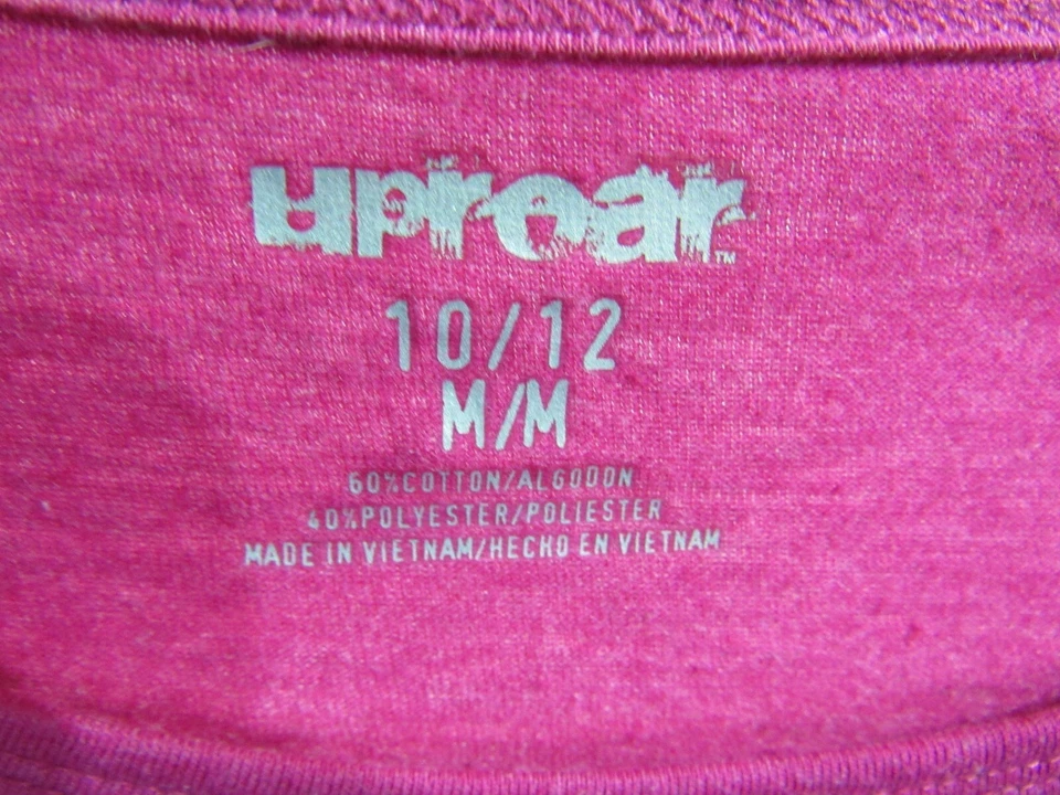 Top Uproar Talla 10 12 M Niñas Rojo Pull Over Manga Larga Elástico Encaje Informal Foto 2 de 3