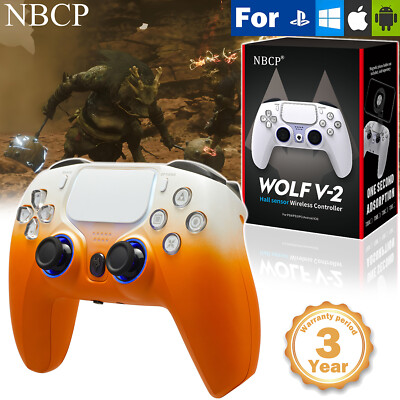 Wireless Double Vibration Game Controller For PS4/PS3/PC/IOS/Android Hall Effect