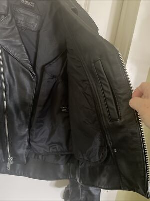 Steer Brand ブラックレザーライダースジャケット STEER BRAND Black Leather Thermolite Lined Biker Motorcycle