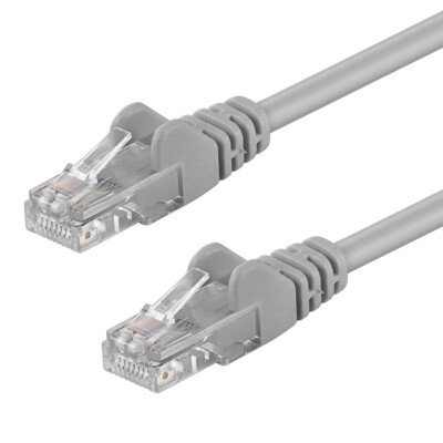 CAT.6 U/UTP Kabel 0,5m grau Patchkabel LAN DSL Netzwerkkabel Network Cable