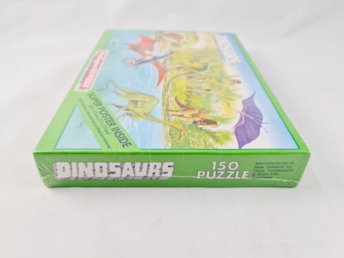 New: Waddingtons Dinosaurs Jigsaw Puzzle 150pcs Super Poster 1985 Vintage Sealed - Picture 3 of 6