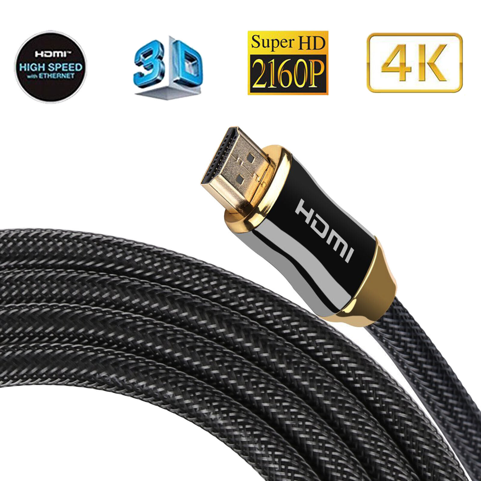 HDMI Cable(10 Feet Yellow) Ultra HDMI 2.0V Support 2160P,1080P,3D,ARC- 1 Pack | eBay