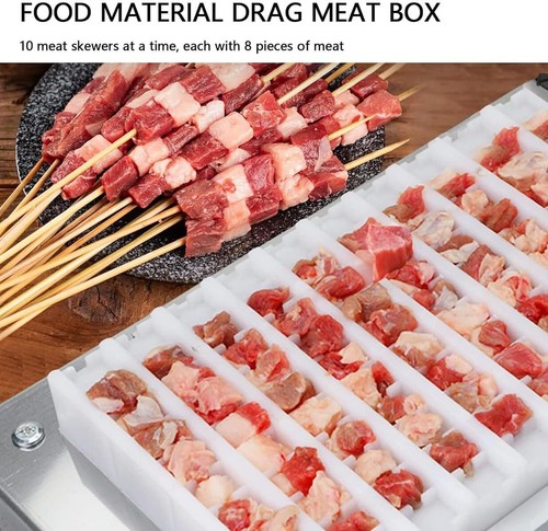 Commercial Stainless Steel BBQ Kebab Grill Machine Mutton Skewer Meat Piercer AU - Picture 3 of 16