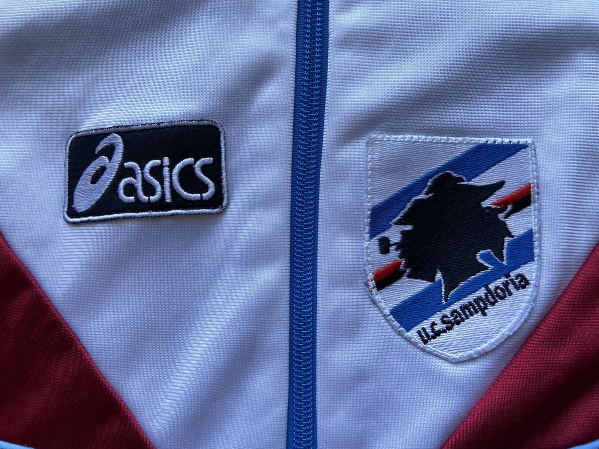 SAMPDORIA 90s VINTAGE FOOTBALL SOCCER TRACKSUIT ASICS sz 44 SAMPDORIA 90s VINTAGE FOOTBALL SOCCER TRACKSUIT ASICS sz 44