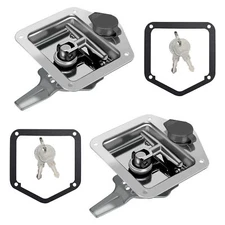 2-Pack Truck Bed Toolbox T-Handle Latches with Lock 304 Stainless Steel Latch...