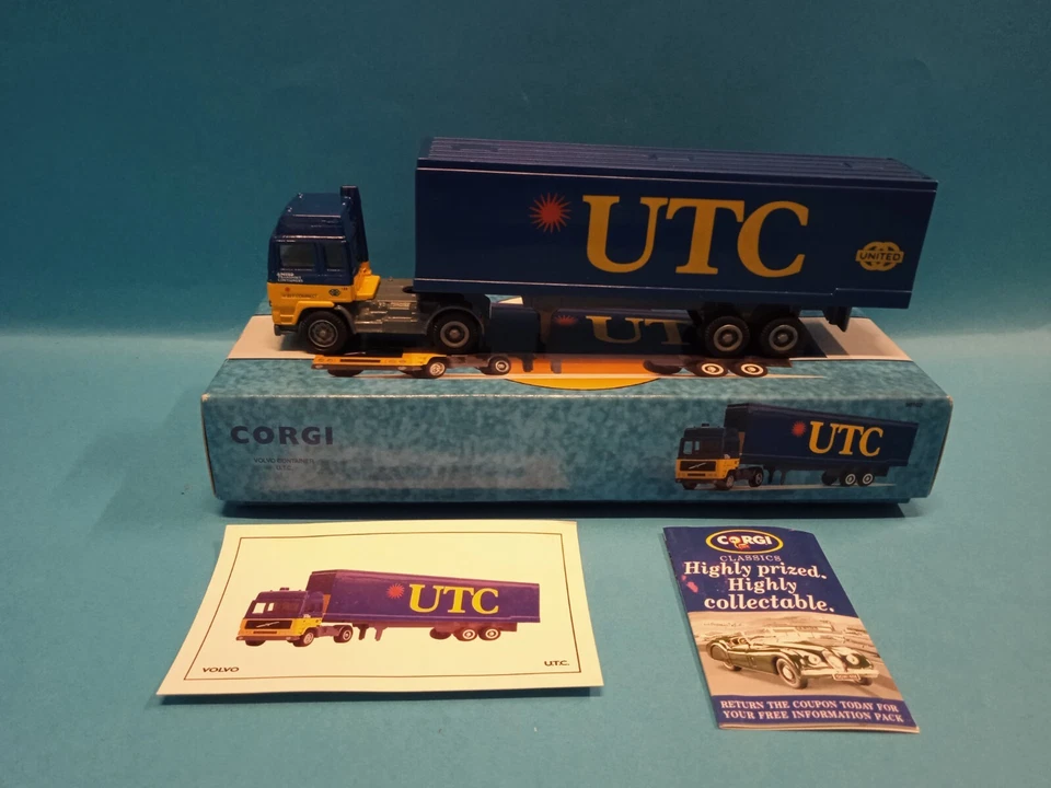 UTC Volvo container camion autocarro Arenato Die Cast Model 1/64 Corgi Classic - Immagine 4 di 4