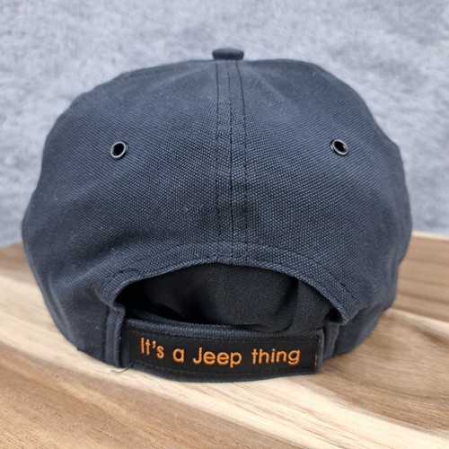JEEP Hat Cap Black Orange Strap Back American Original 1941 4x4 Outdoors Men's - Picture 5 of 9