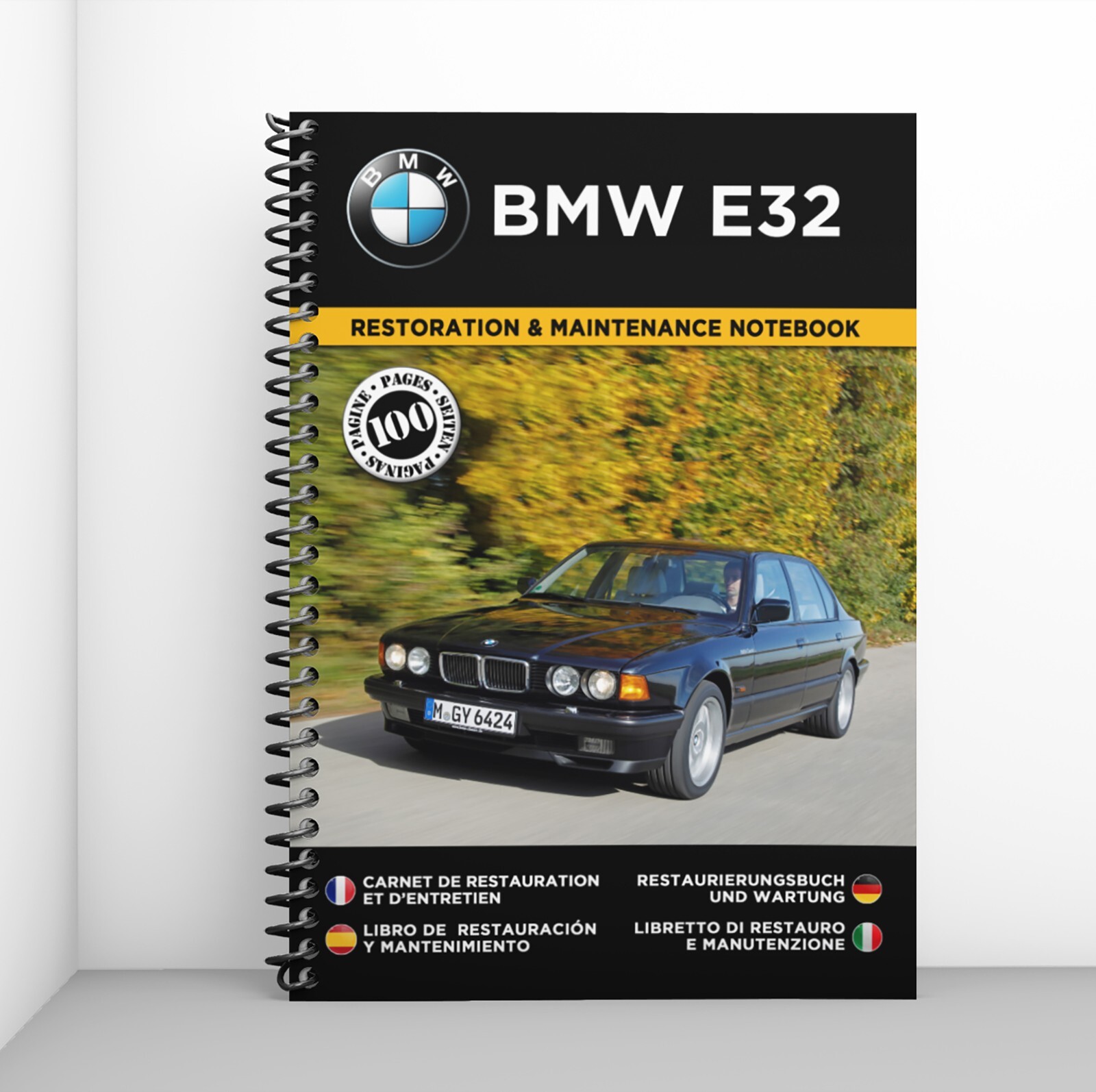 Carnet de restauration pour BMW E32 livre de suivi d'entretien broché pour berline de collection