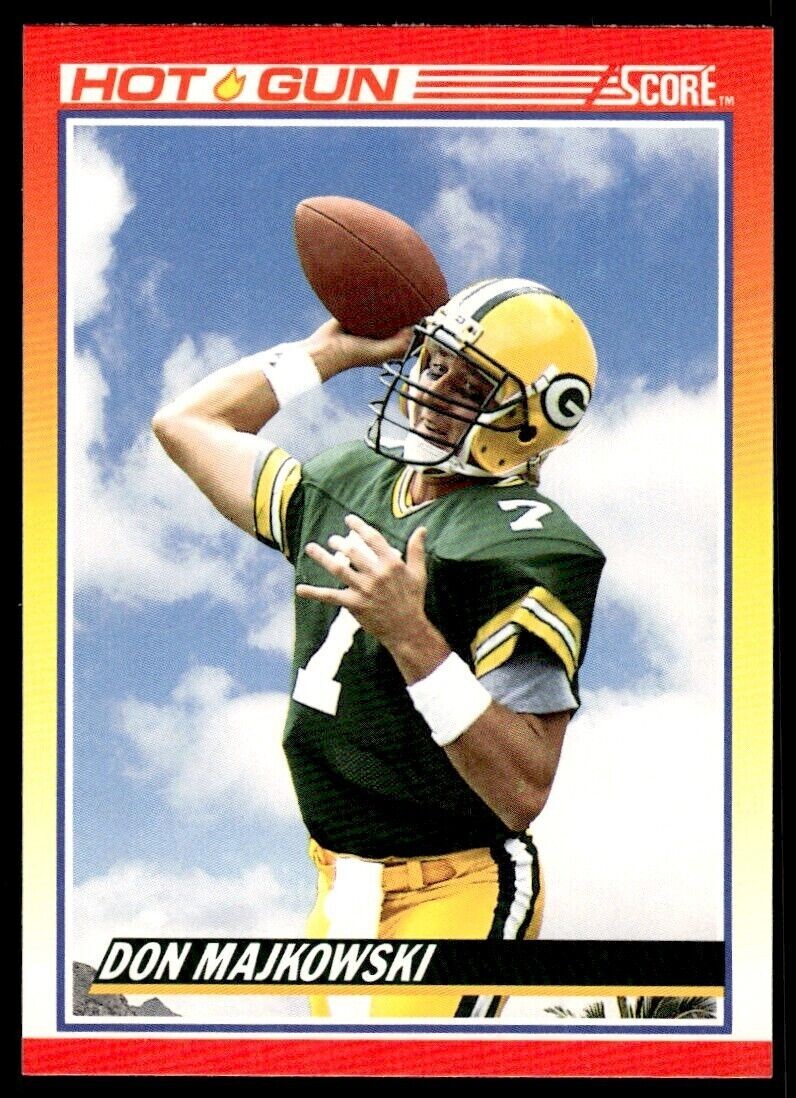 1990 SCORE NFL FOOTBALL HOT GUN Card #315 🔥 DON MAJKOWSKI, Green