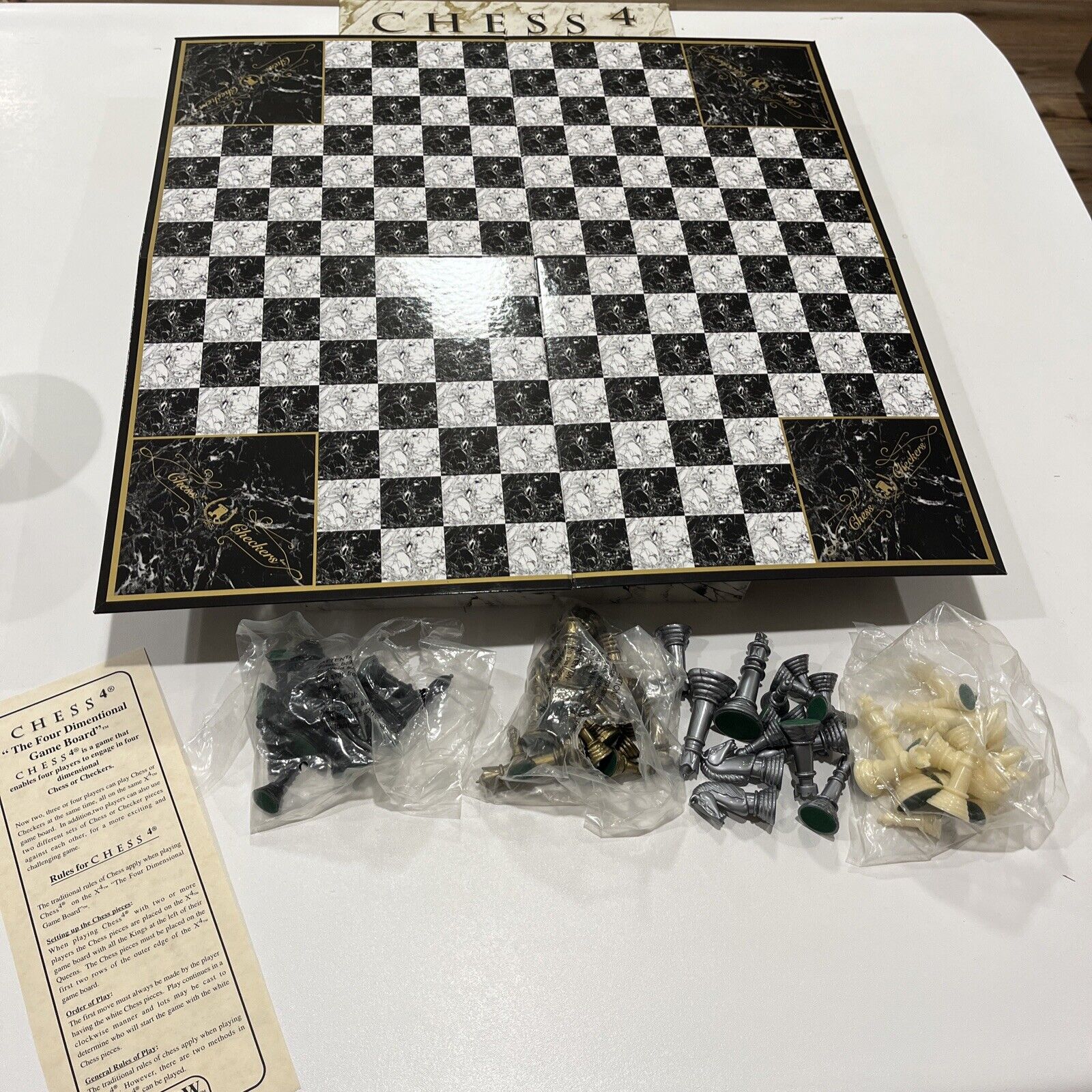 Chess 4 Player Board Game Set Item #19951 Wow Toys 100% Complete