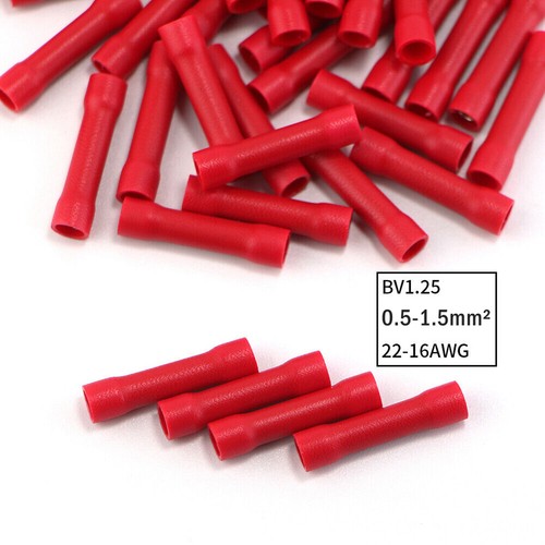 100/500X Insulated Straight Wire Butt Connector Electrical Splice Crimp Terminal - Picture 15 of 39