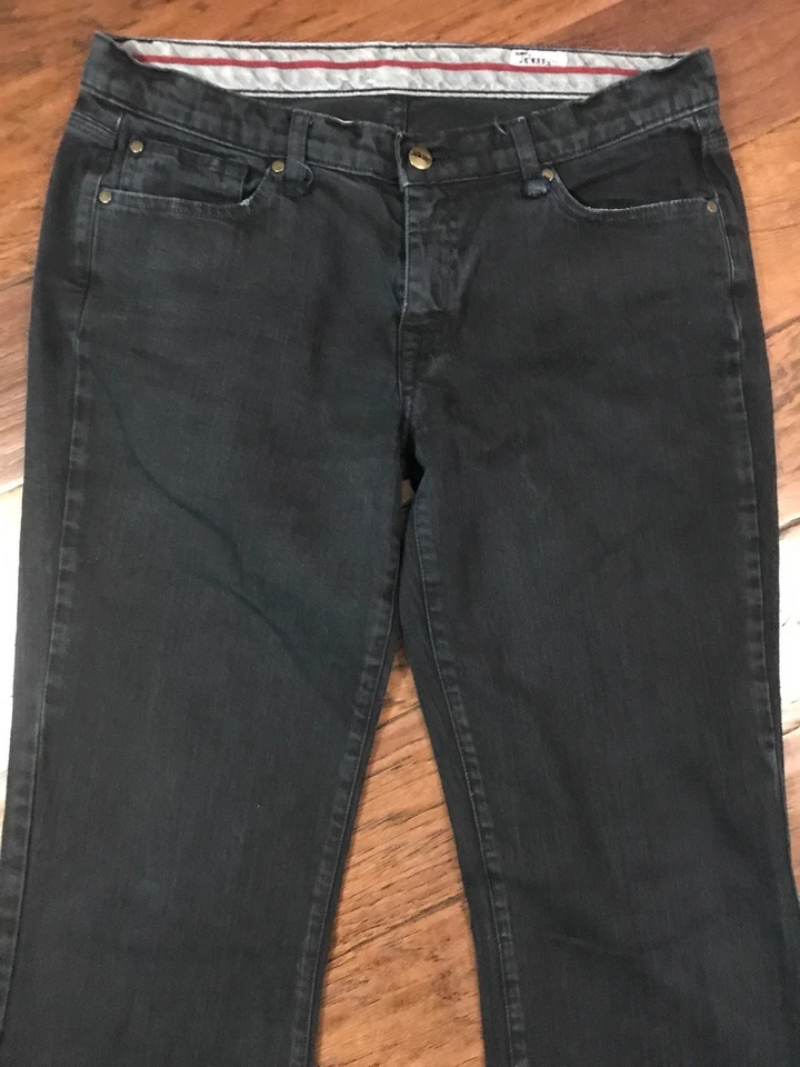 Pantalones de mezclilla para mujer Jelessy negros bootcut talla 31 X 33 (w33) Foto 2 de 4