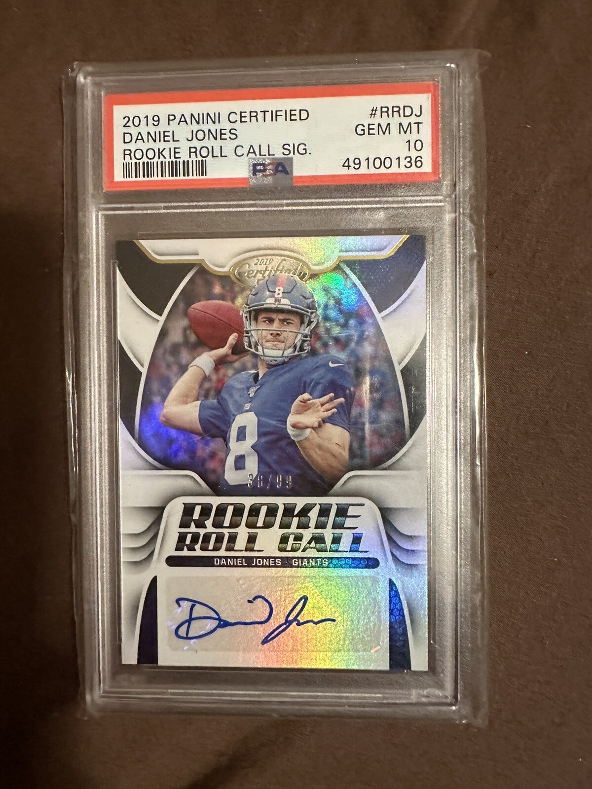Daniel Jones Panini Certified Rookie Roll Call Signatures #RRDJ Base