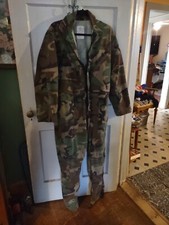 Vintage US Army Mechanics Coveralls Type I Woodlands Camouflage Adult Medium