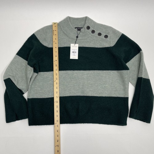 Whistles Green Crew Sweater Medium Wool Blend NWT Retail $219 - Picture 9 of 17