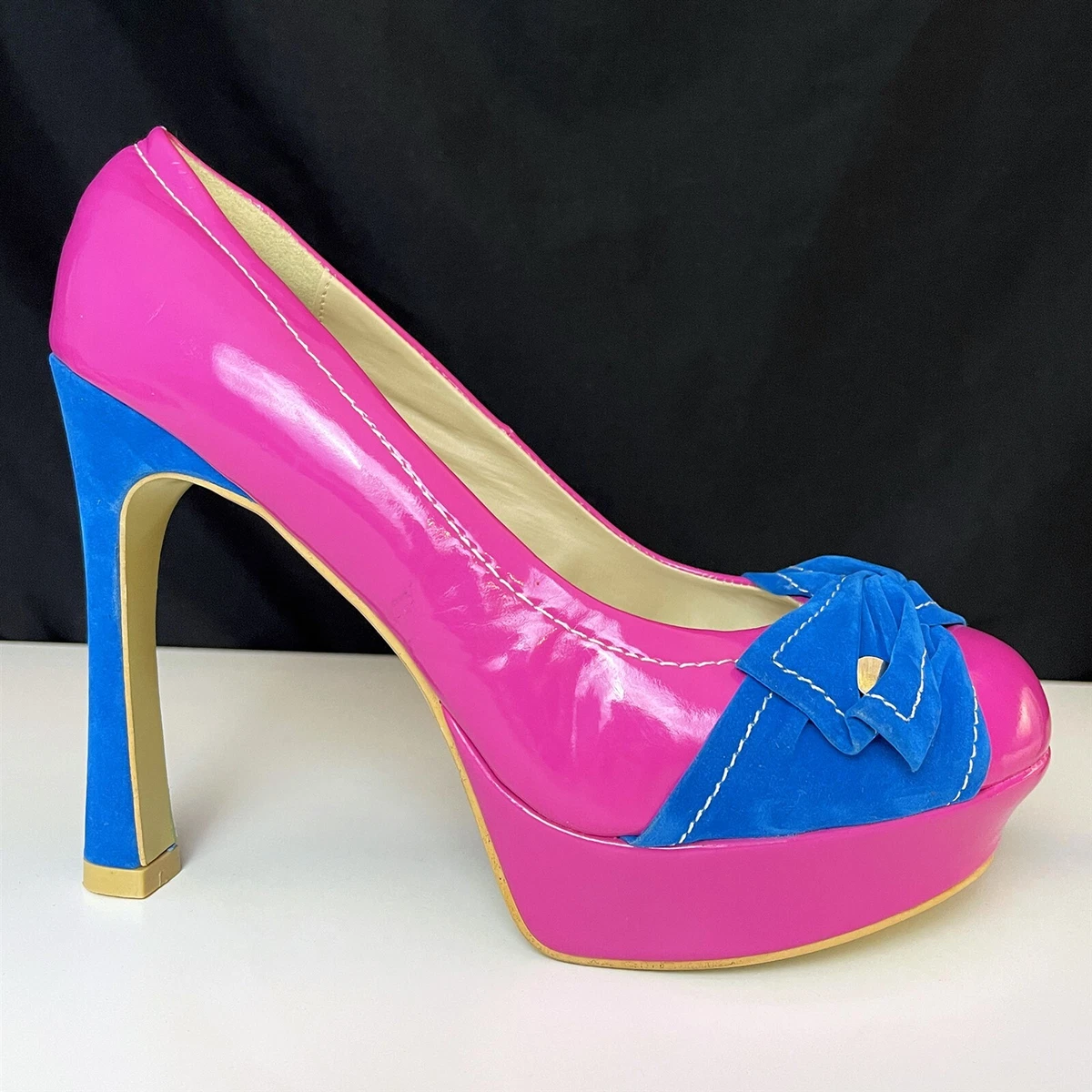 Pink and shop blue heels