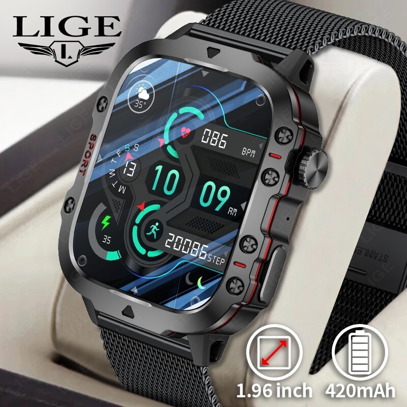 Smartwatch Uomo 1.96" con Chiamata e Fitness Tracker