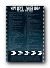 WHAT MOVIE WHOSE LINE POSTER 101 Classic Movie Quotes 2 - PRINT IMAGE PHOTO -G10
