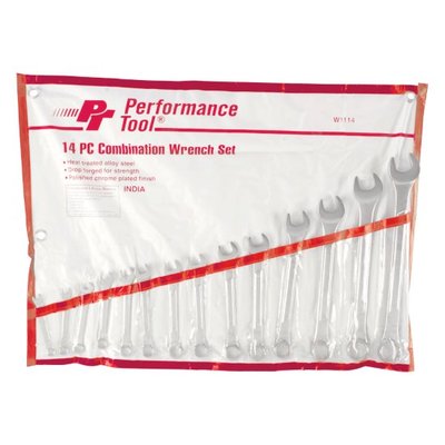 Performance Tool W1114 14 Piece SAE Combination Wrench Set 