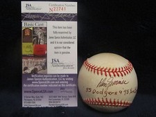 Don Zimmer (D 2014) Autographed ONL (Coleman) Baseball w/Insc. - JSA Cert