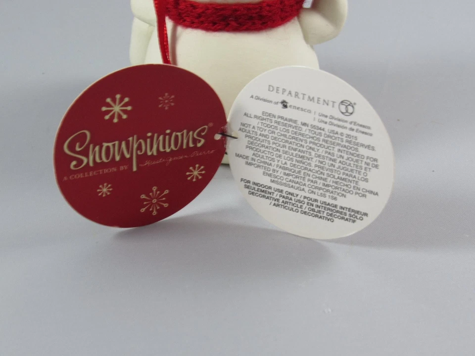 Etiqueta de adorno de Navidad muñeco de nieve congelado Dept 56 Snowpiions 2015 Foto 4 de 4