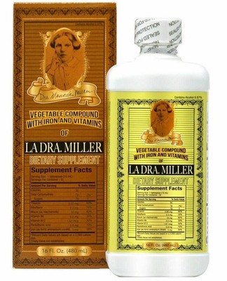 LA DRA. MILLER VEGETABLE COMPOUND DIETARY SUPPLEMENT w/ IRON & VITAMINS 16oz.