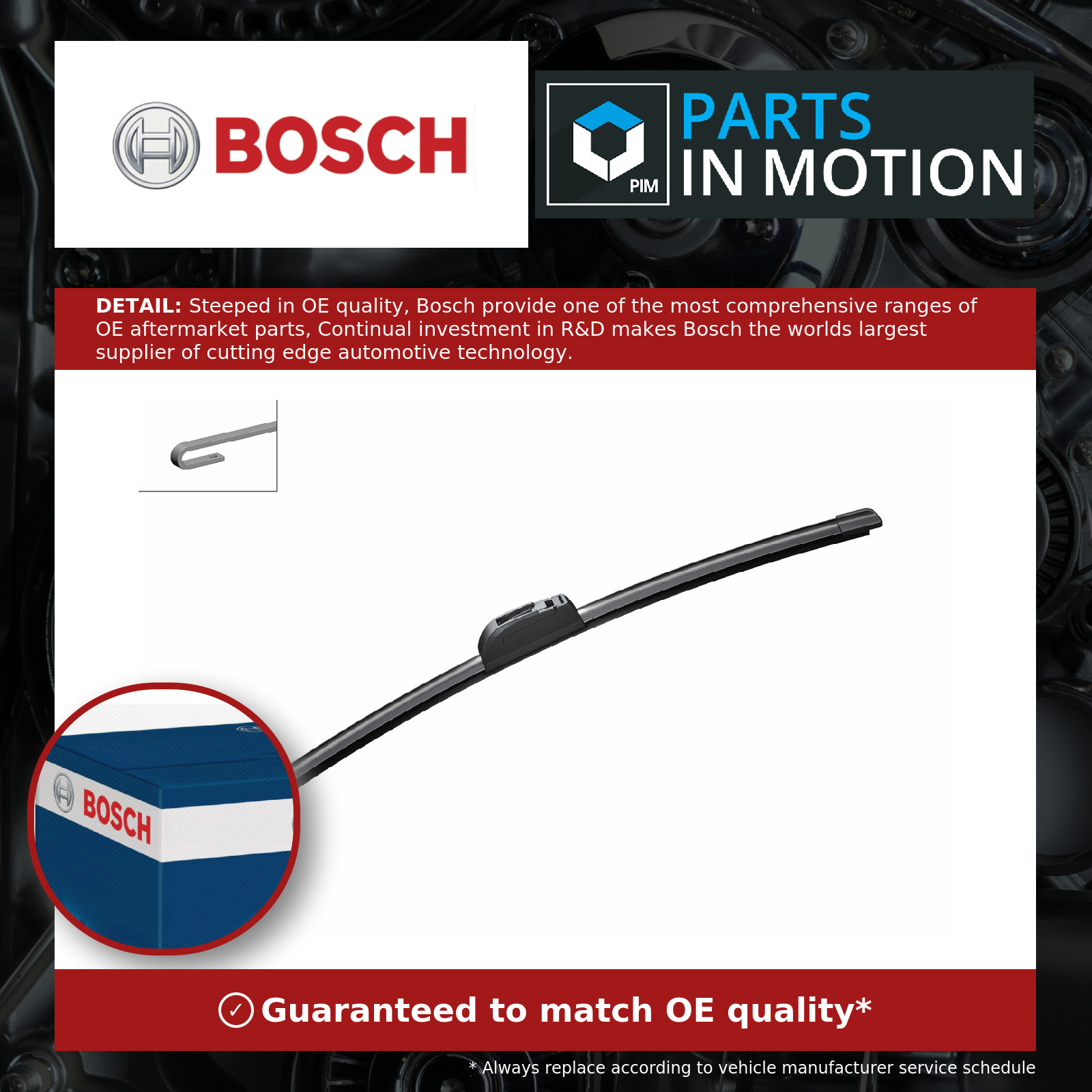 Bosch Aerotwin Retro Front Passenger Side 20"" (500mm) Windscreen Wiper Blade - Image 5
